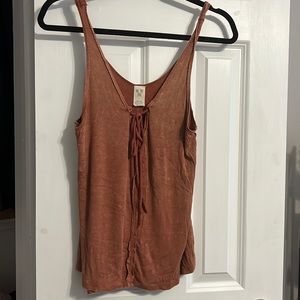 we the free Scarlett front tie tank top